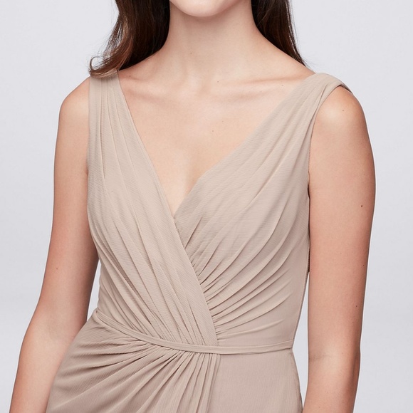 DAVID'S BRIDAL long chiffon plum/purple dress - Picture 3 of 4